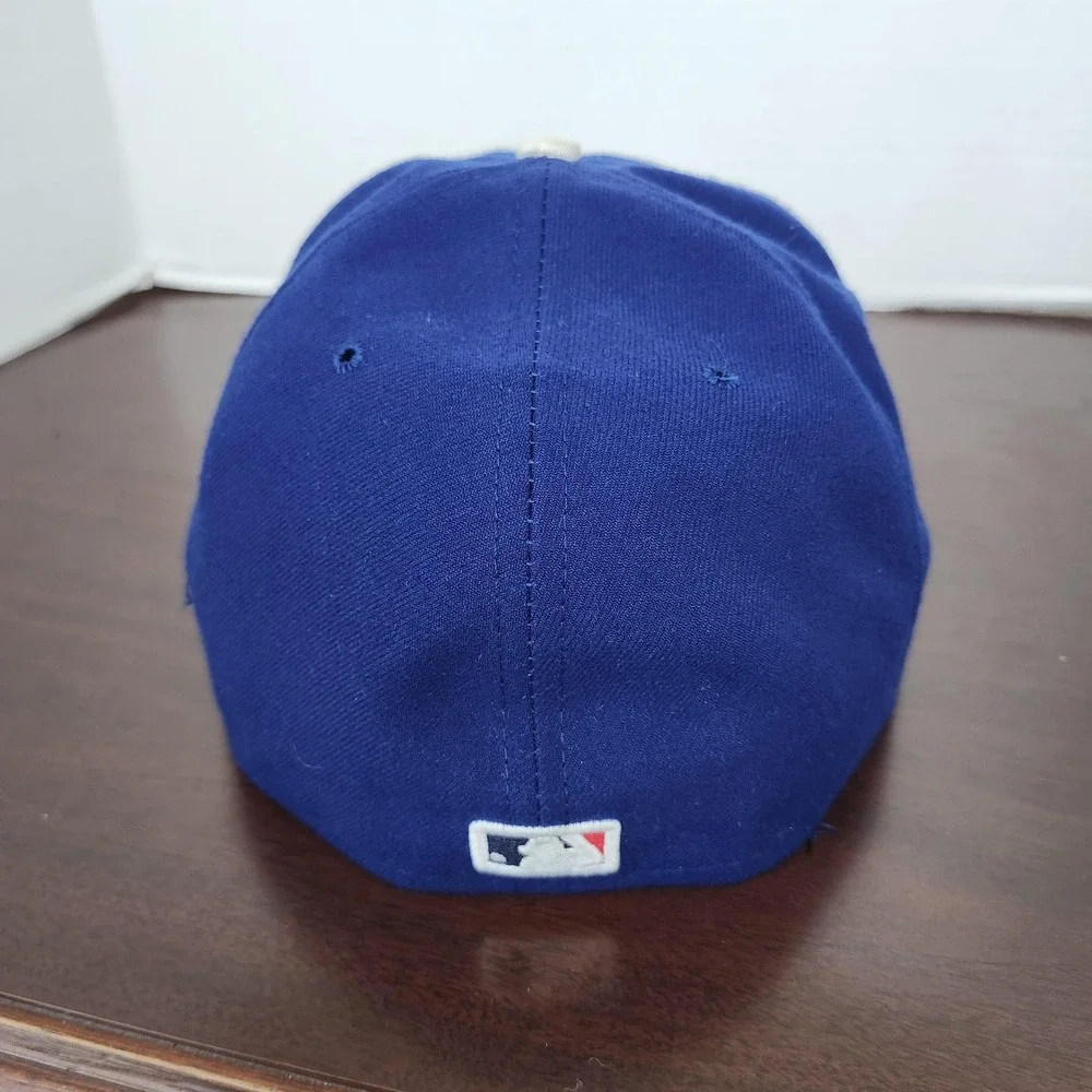 LOS ANGELES DODGERS NEW ERA MENS 7 1/2 BLUE MLB 59FIFTY FITTED ON-FIELD CAP EUC